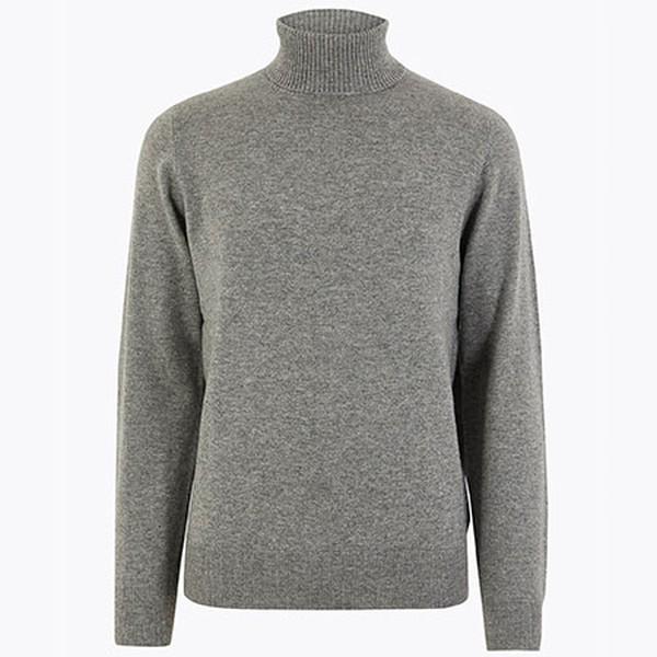 Pure Cashmere Roll Neck Jumper