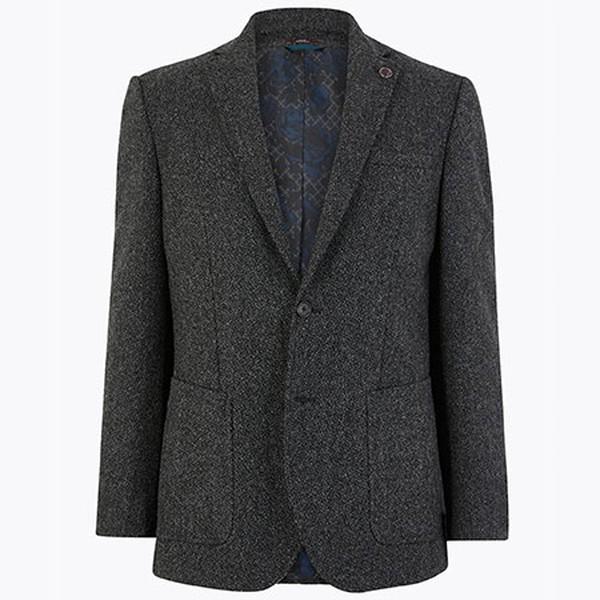 Pure Wool Textured Jacket