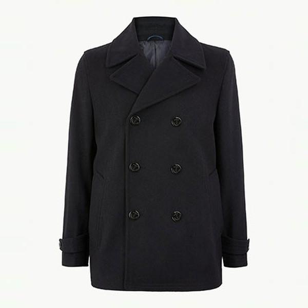 Wool Rich Double Breasted Peacoat