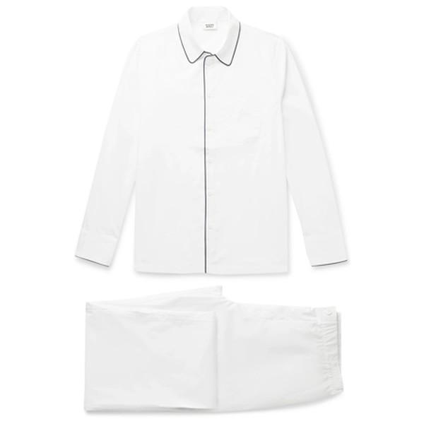 Henry Piped Cotton-Poplin Pyjama Set from Sleepy Jones