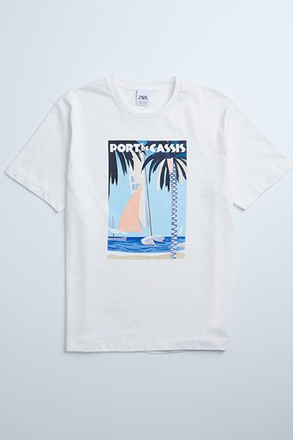 Sailing Boat Print T-Shirt