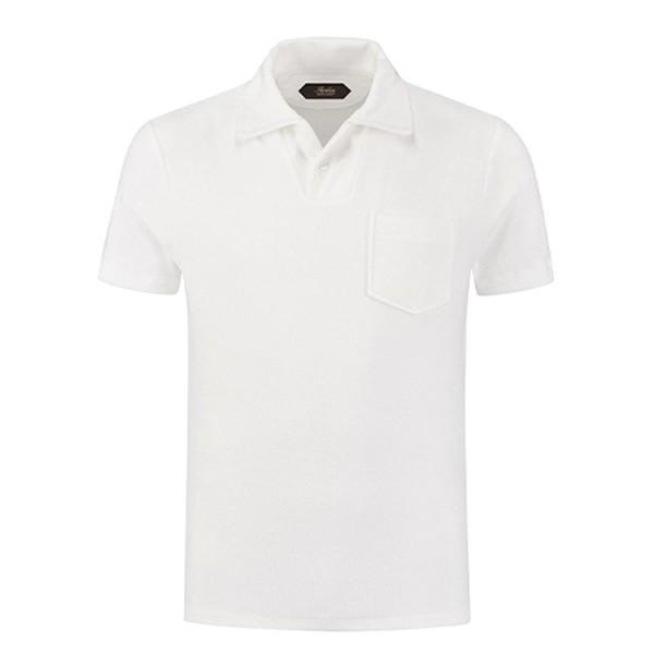 White Terry Towelling Polo Shirt