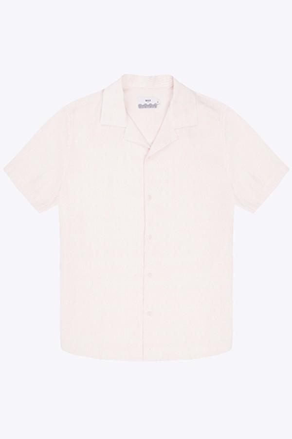 Didcot Short Sleeve Shirt White Seersucker from Wax London