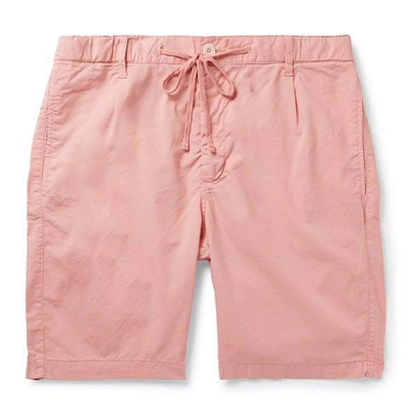 Pleated Cotton Drawstring Shorts from Hartford