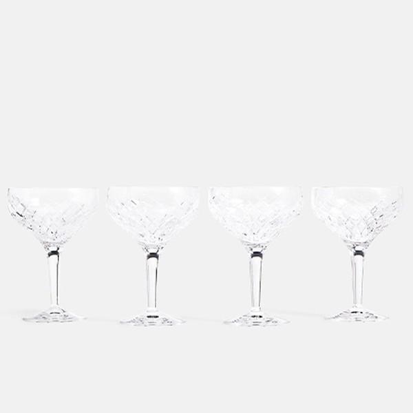 Barwell Cut Crystal Champagne Coupe Set Of Four from Soho Home